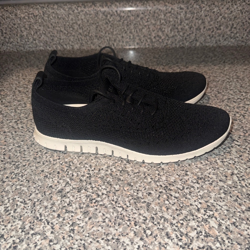 Cole Haan Zerogrand Stitchlite Womens 8.5B Black Knit Oxford Shoes Comfort - Picture 3 of 7